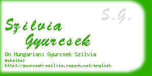 szilvia gyurcsek business card